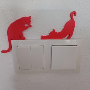 2 Decoraties voor op/aan lichtknopjes
